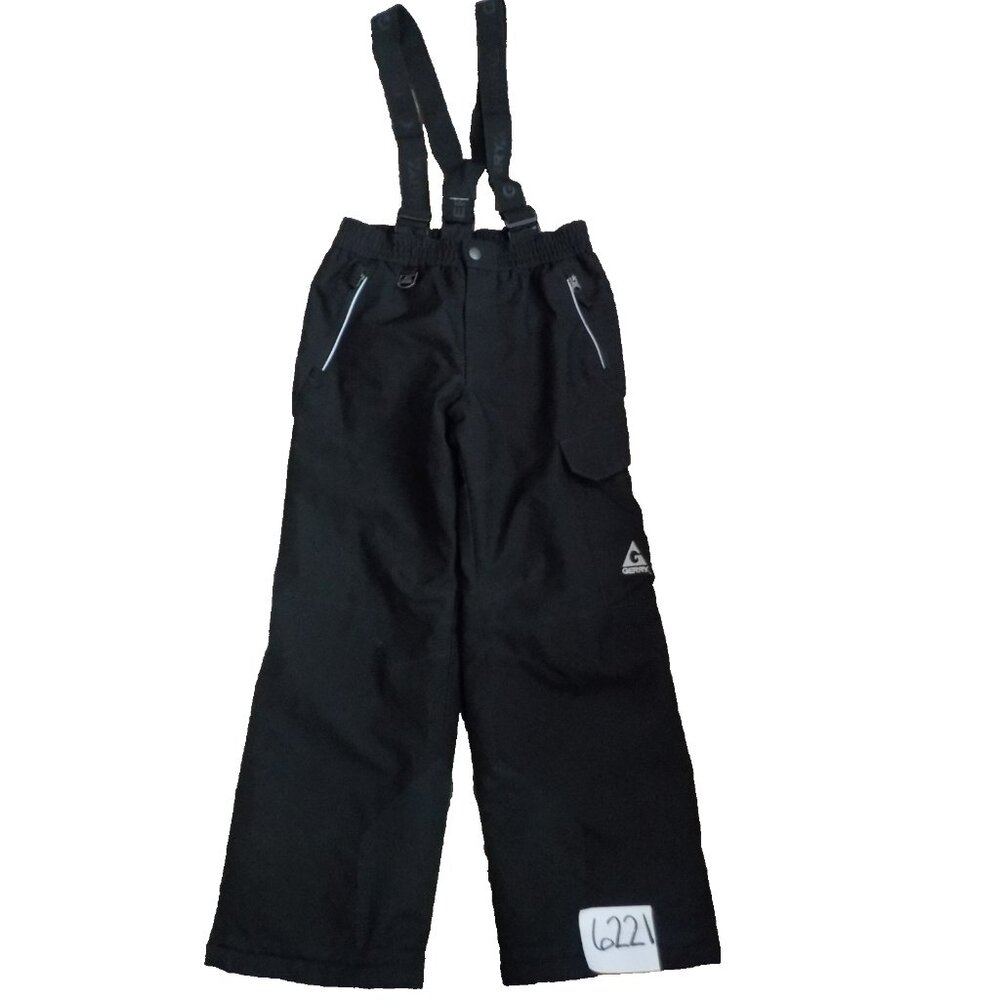 Gerry Youth Kids Black Performance Snow Pants Removable Suspenders Size M -26x25